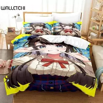 Ozora-Subaru Комплект постельного белья Single Twin Full Queen King Size Комплект постельного белья Aldult Kid Bedroom Duvetcover Sets 3D Anime Kawaii кровать 70x133cm 2pcs