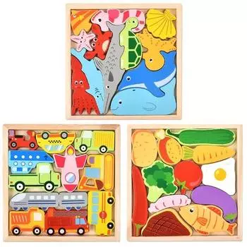 Oztoy Balance Picture Domino Puzzle Набор «Море + транспорт + еда», 1 комплект, лучший пазл для малышей в Корее