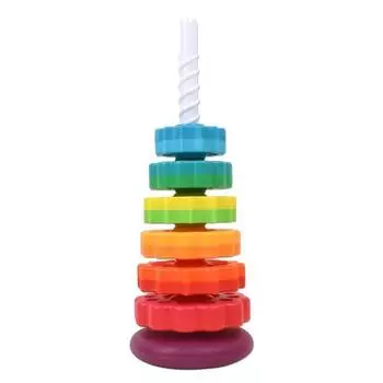 OzToy Rainbow Spinning Tower, разноцветные, 1 штука, Корейские детские товары