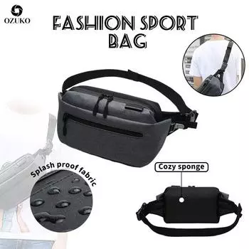 OZUKO новая мужская поясная сумка, спортивная велосипедная нагрудная сумка, сумка для бега для мальчиков, сумка-мессенджер на одно плечо ультрамарин синий