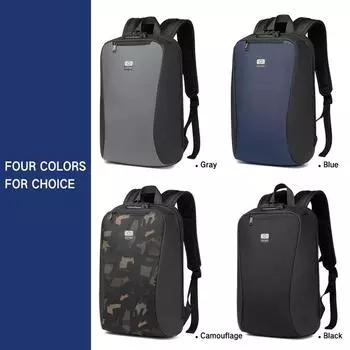 OZUKO новый деловой рюкзак модный студенческий школьный рюкзак для отдыха водонепроницаемый компьютерный рюкзак 42X12X28CM чёрный