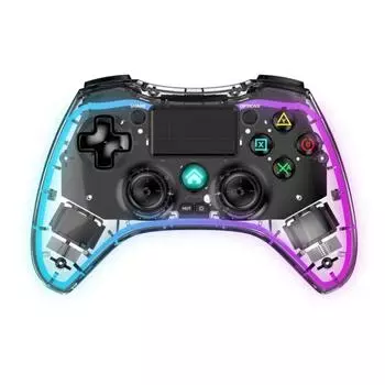 P05 Прозрачный беспроводной контроллер для Nintendo Switch, игровых консолей PS4 Портативный геймпад с RGB-подсветкой Беспроводная Bluetooth-ручка 16*12*6.5cm прозрачный