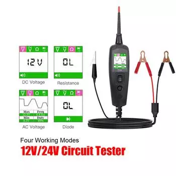 P100 2M автомобильный тестер цепи автомобильные аксессуары комплект зондов цепи питания 12 В 24 В тестер напряжения/сопротивления диагностический инструмент black