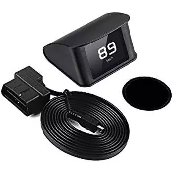 P10 автомобильный HUD дисплей, умный цифровой спидометр с портом OBDII/EUOBD, светодиодный дисплей, сканер OBDII, диагностический инструмент 14x8x5cm