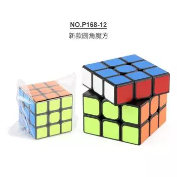 P168-12 Science And Education Puzzle Rubik S Cube Rounded Corners Black Background Sticker Third-Order Rubik S Cube Competition