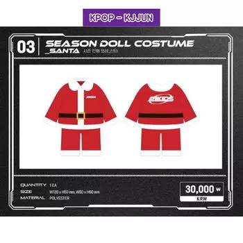 P1KIDS_P1Harmony_SEASON КОСТЮМ КУКЛЫ_САНТА DOLL COSTUME_SANTA