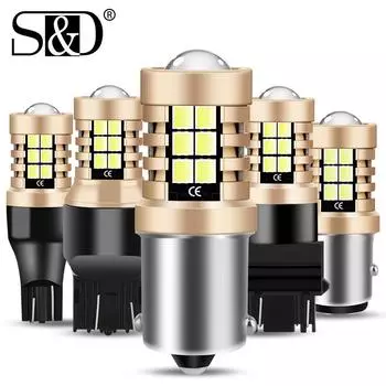 P21W светодиодный 1156 T20 W21/5W 7443 P21/5W T25 1400LM Автомобильная лампа 7440 BA15S BAY15D BAU15S PY21W T15 W16W Авто ДХО 1157 3157 P27/7W Белая лампа 12 В 1156 BAU15S PY21W красный