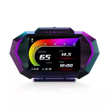 P24 HUD Head Up Display Car OBD2 II EUOBD Предупреждение о превышении скорости Двойная система Цифровой GPS Спидометр Температура воды Давление инклинометр