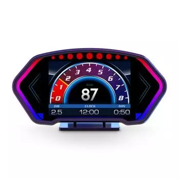 P3 Проекционный дисплей OBD GPS Измеритель уклона 6-дюймовый ЖК-экран HUD с датчиком окружающего света Сигнализация превышения скорости Спидометр