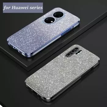 P40 P50 Pro Роскошный чехол с градиентным блестящим покрытием для Huawei P30 Lite Pro P 40 50 60 Pro y7 y6, чехол Коврики 30 40 50 Pro p30lite P30 синий