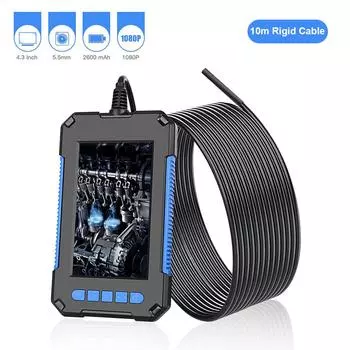 P40 Портативная портативная промышленная эндоскопическая камера для осмотра бороскопа IP67 Водонепроницаемая линза 3,9 мм 2m Rigid Cable красный