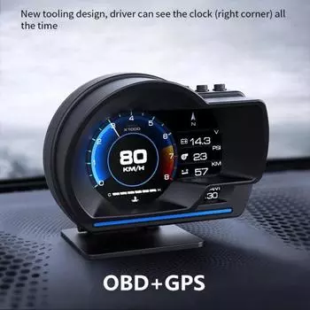 P6 Smart Car Gauge HD-совместимый экран дисплея Девять стилей интерфейса ABS