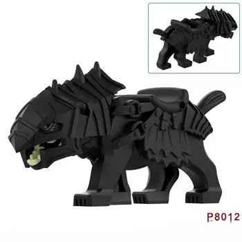 P8011-8014 Wolf Ancient Third-Party Middle Warrior Сборка строительных блоков Warcraft упакована для детского подарка на день рождения игрушки