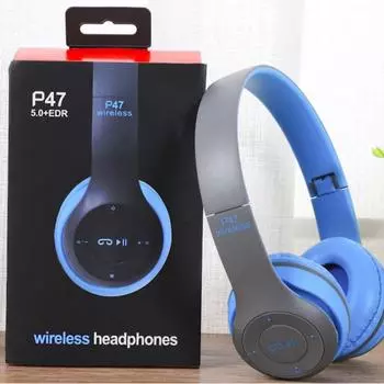 P-47 Wireless Bluetooth Headset: Foldable, Long Battery Life, Universal Compatibility P47 зелёный