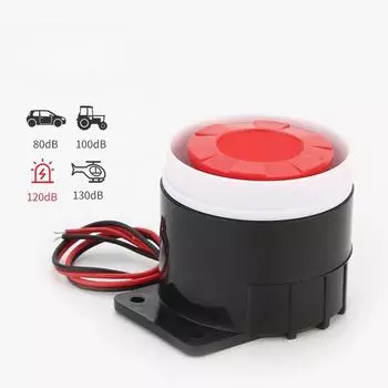 Пьезоэлектрический зуммер сирена сигнализация гудок противоугонная сигнализация проводная 12v высокий децибел контроль доступа пользователя