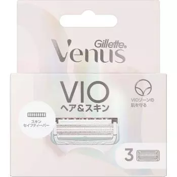 Бритва P&G Japan Venus VIO с 3 сменными лезвиями Сменные лезвия для женщин Женские бритвы Инструкция по применению] Эта бритва предназначена для деликатных