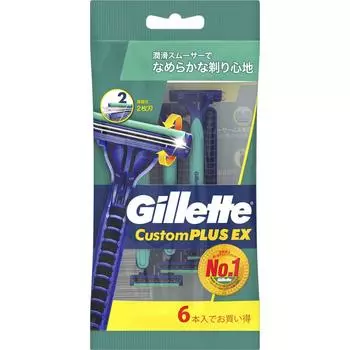 P&G Japan Gillette Custom Plus EX Одноразовые встряхиваемые 6-упаковочные мужские одноразовые бритвы для мужчин Мужские одноразовые