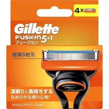 P&G Japan Gillette Fusion руководство, 4 сменных лезвия Мужские сменные лезвия Бритвы для мужчин Поместите использованное лезвие в пустое место в футляре и