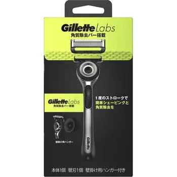 P&G Japan Держатель Gillette с отшелушивающим бруском, 1 сменным лезвием и настенным держателем. Держатель для мужских бритв. Не кладите бритву лезвием вниз.