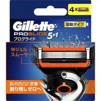 P&G Japan Gillette ProGlide Power - 4 сменных лезвия Мужские сменные лезвия Бритвы для мужчин Поместите использованное лезвие в пустое место в футляре и