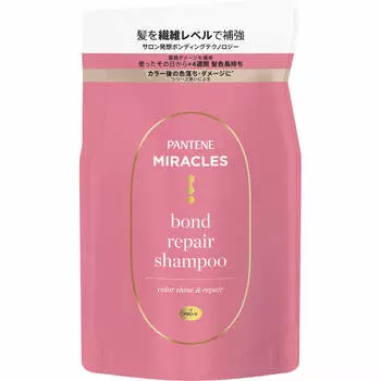 P&G Japan Pantene Miracles Bond Repair Series Color Shine & Repair Шампунь Сменный блок 350 г Шампунь/кондиционер (премия) Мягко помассируйте влажную кожу и