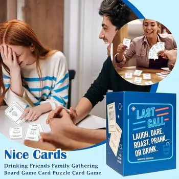 Пьющие Друзья Семейные Посиделки Настольная Игра Карточная Головоломка Карточная Игра One Size синий