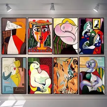Пабло Пикассо картина маслом абстрактные постеры и принты Настенная картина для гостиной украшение стены дома 21cm30cm NoFrame