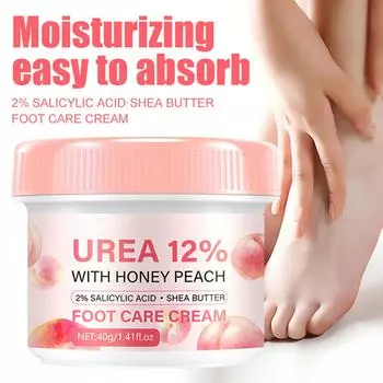 Pach Мощный уход за потрескавшимися пятками и ступнями с 45% мочевины увлажняющий и восстанавливающий крем для ног 40 г розовый