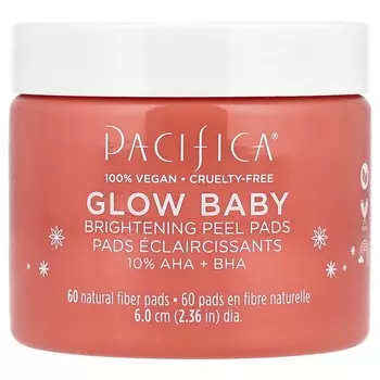 Pacifica, Glow Baby, осветляющие пилинг-диски, 60 листов
