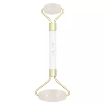 Pacifica, хрустальная палочка, ролик для лица из розового кварца, 1 ролик