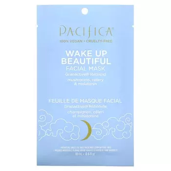 Pacifica, Просыпайся красивой, маска для лица, Granactive Retinoid, 1 тканевая маска, 0,6 жидких унций (18 мл)