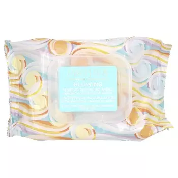 Pacifica, Салфетки для снятия макияжа, сияющие, гликолевая кислота, апельсин и ваниль, 30 влажных полотенец