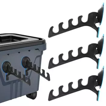 Pacify Rod Strong Suction Set of Rod Storage For Fishing Window Holder, Car, Cup, 3, 4-Hook Stand, Rods, Portable, Compact, Multi-Hanger, Car, SUV, чёрный