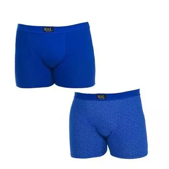 Pack-2 Базовые боксеры из дышащей ткани KL2009 мужские L синий