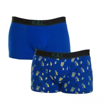 Pack-2 KLB1 мужские боксеры из дышащей ткани S синий