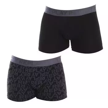 Pack-2 REPLAY I101234 Боксеры для мужчин S чёрный