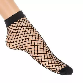 Pack-2 Женские устойчивые короткие носки с крупной сеткой 0508-CITY TU чёрный