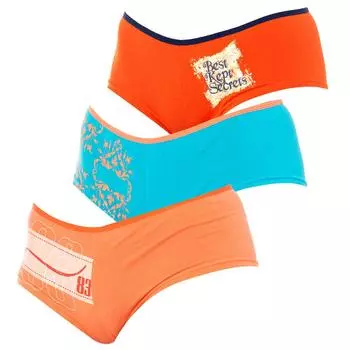 Комплект из 3 женских брюк-кюлотов с поясом и эффективной поддержкой 84084 TU разноцветный