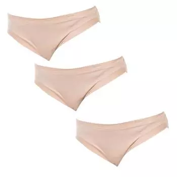 Pack-3 Женские трусики со средней посадкой на внутренней подкладке 1031184 M бежевый