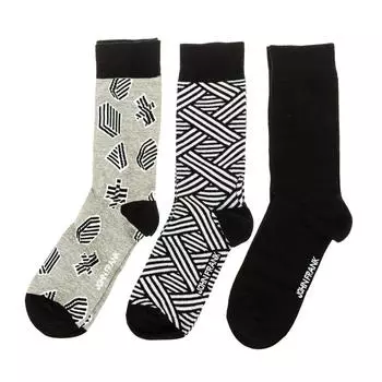 Упаковка из 3 пар высоких носков с манжетой, предотвращающей сдавливание JF3LSMC01-MULTICOLOR для мужчин TU разноцветный