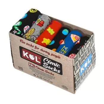 Pack-6 Женские высокие носки с анти-давлением на манжетах KL9001 35/40 синий