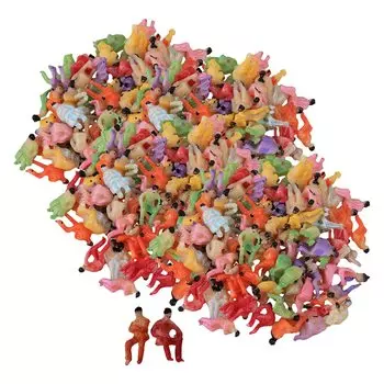 Pack of 1000 N Gauge Seated Passenger Colorful Plastic for Railway Model 1150 Pre-painted Figures, Models, Layouts/Dioramas