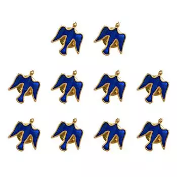 Pack of 10 Elegant Doves Brooch Pin Small Doves Brooch Stylish Clothing Pin Fashion Clothing Accessory for Man and Women синий