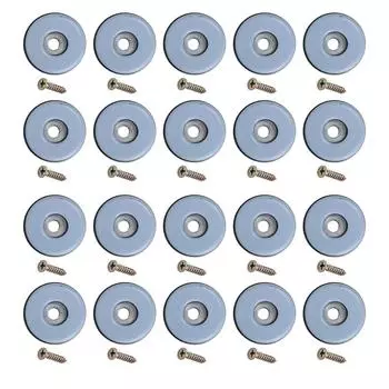 Pack Of 20 Reusable Furniture Sliders With Screws for Wood Floor Chair Leg Protectors Scratch Noise Reductions Glides A