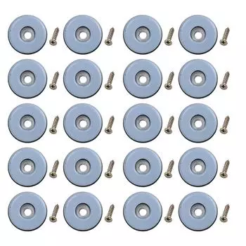 Pack Of 20 Reusable Furniture Sliders With Screws for Wood Floor Chair Leg Protectors Scratch Noise Reductions Glides A