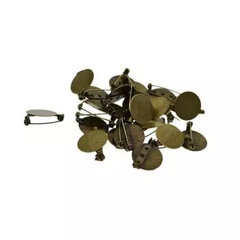 Pack of 20 Round Brooch Base Blank Tray Safety Pins Chic and Resilient