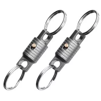 Pack Of 2 Keychains Holder Lightweight Design For Secure Key Carrying Business And Outdoor Use Organized Key Management