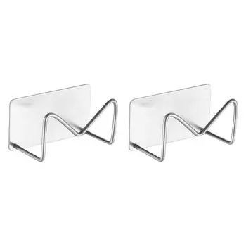 Pack Of 2 Strong Adhesive Sponge Holders Kitchen Sink Organizers 304 Stainless Steel Waterproof Sponges Drain Rack разноцветный