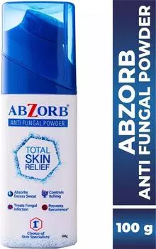 Упаковка из 2 пудры Abzorb Dusting Powder для ухода за кожей, противогрибковая - 100 г
