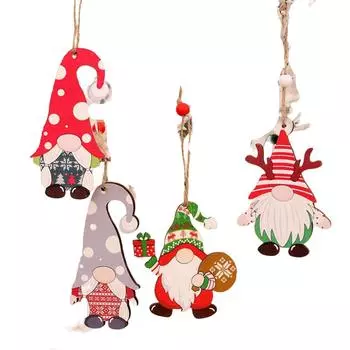 Pack of 4 Christmas Pendant Party Hanging Fireplace Wall Decoration Home Dining Office Hotel Ornament for Kids Children